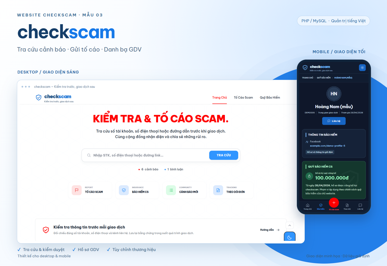 CheckScam Mẫu 3